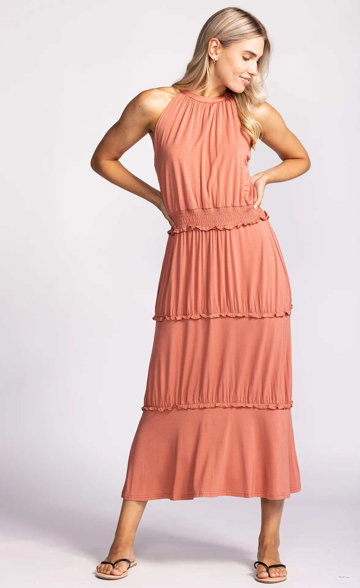 Agatha Dress Salmon - Image 2