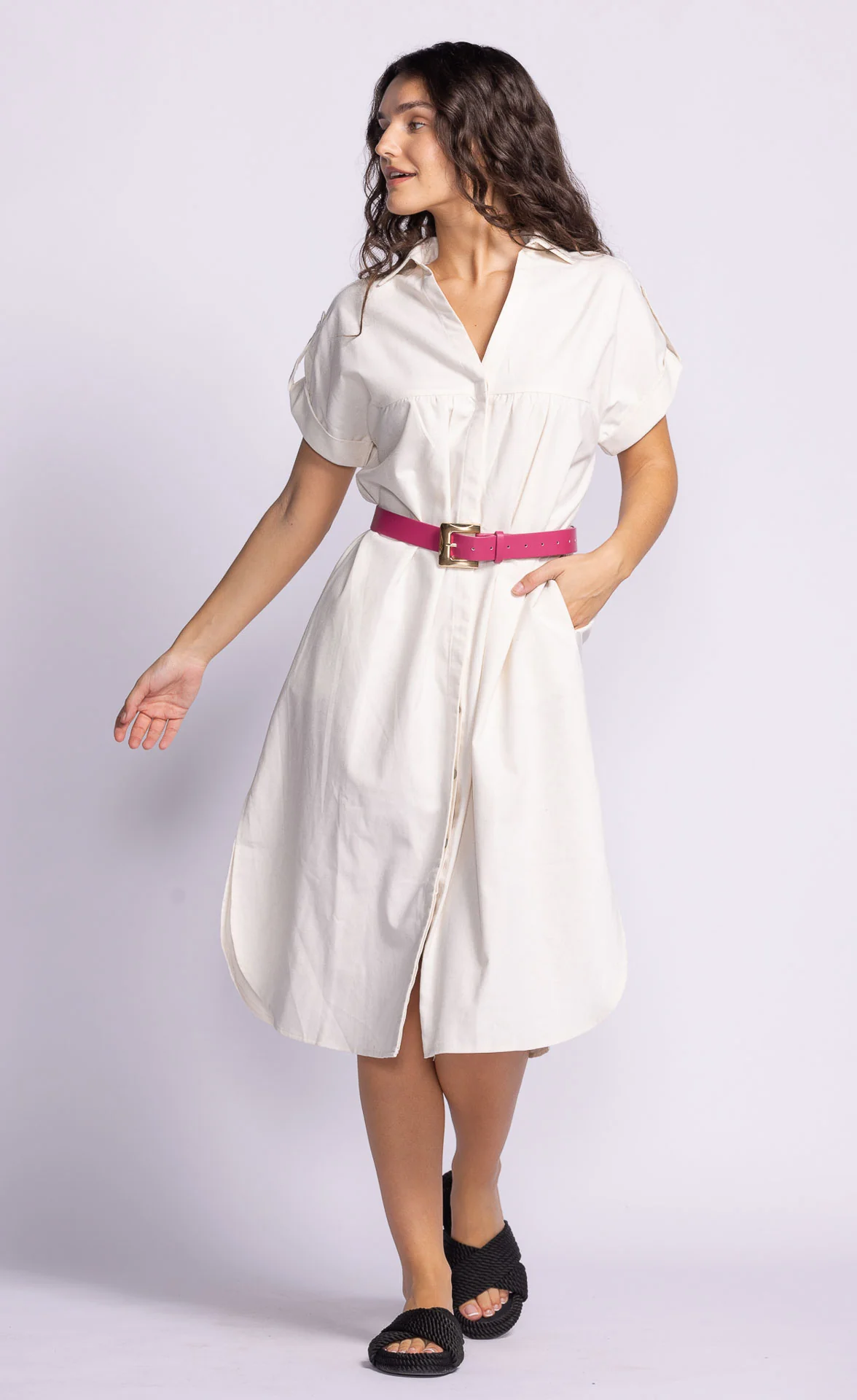 Beatrice Dress Beige - Image 2