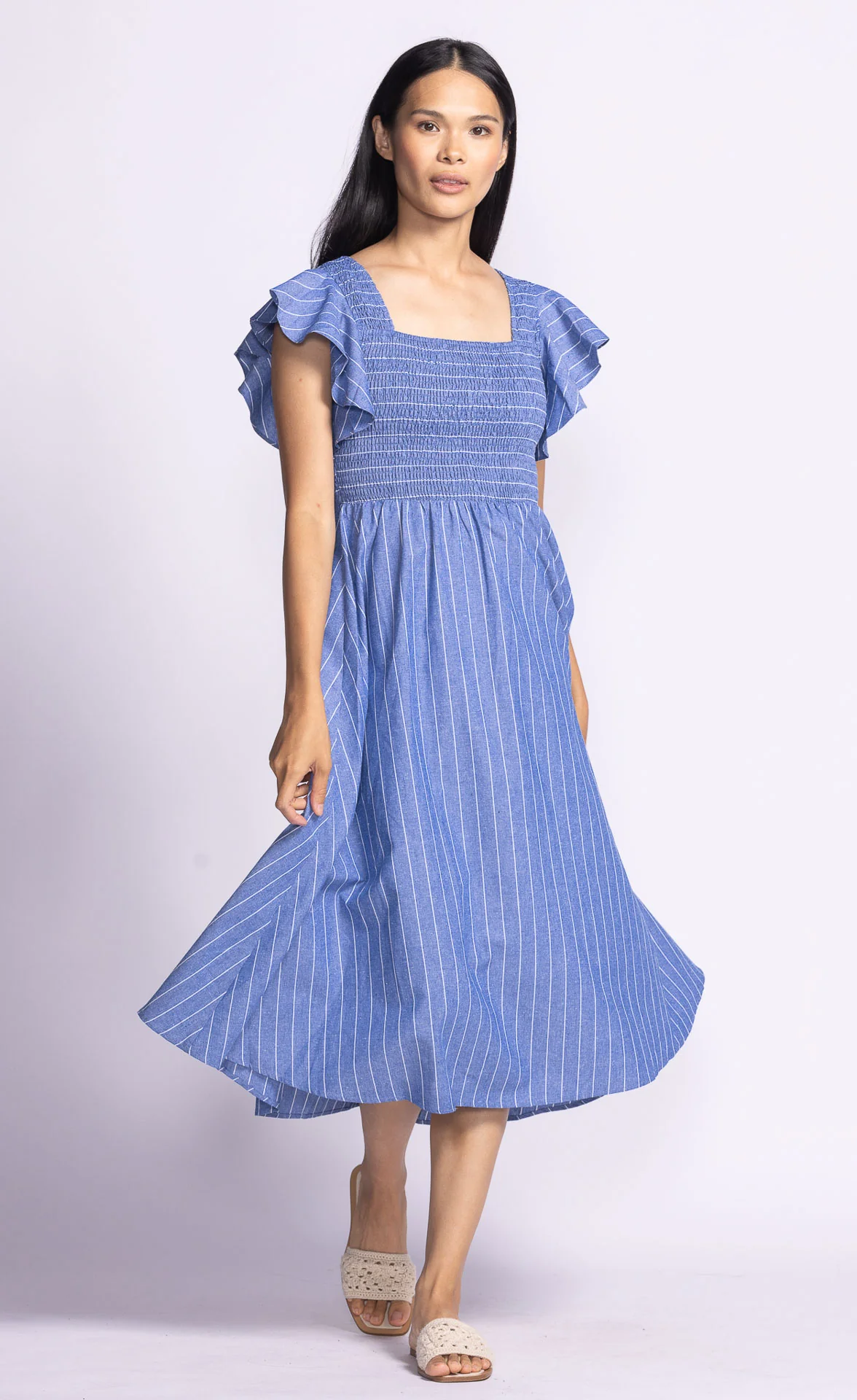 Camille Dress Blue - Image 2