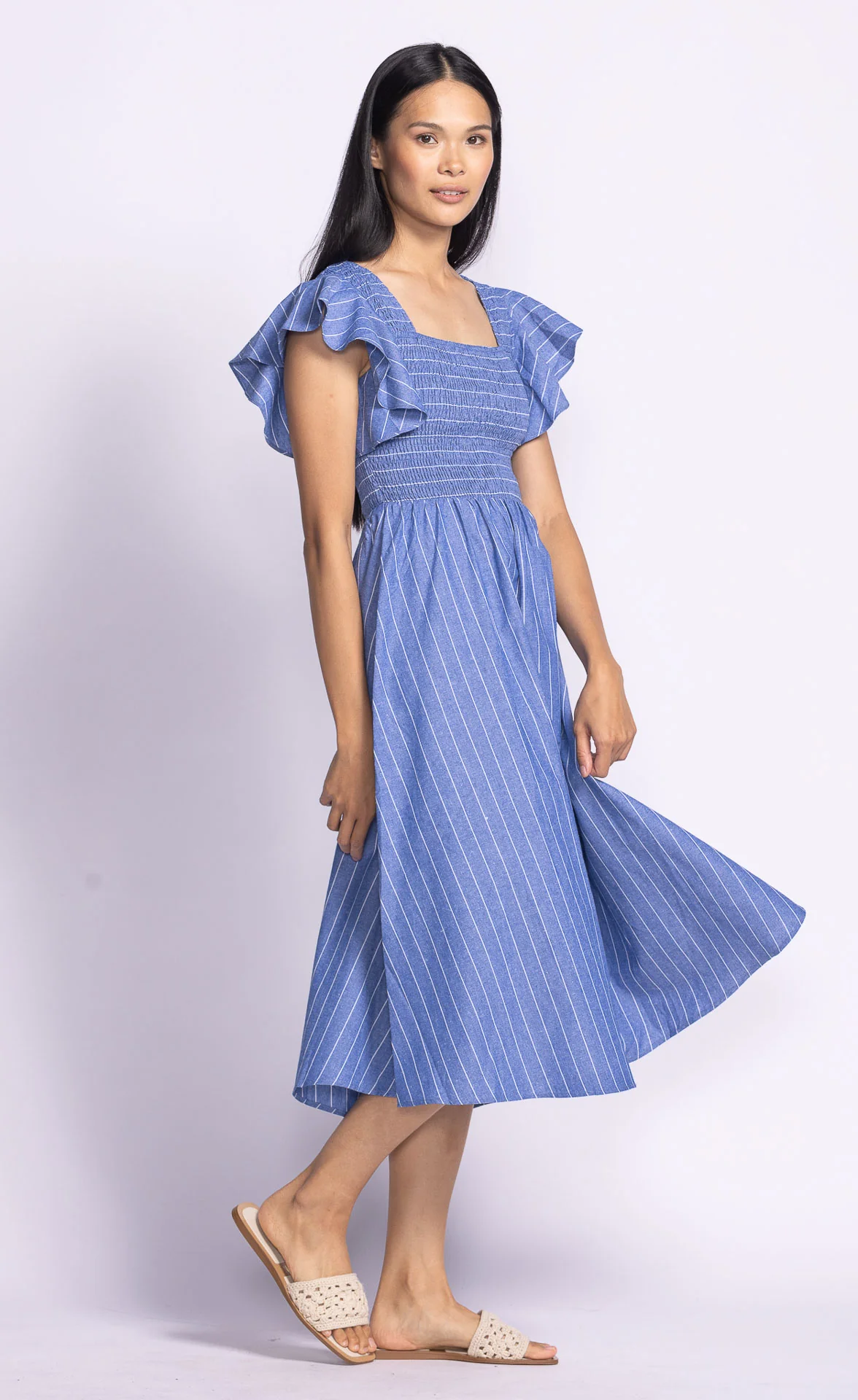Camille Dress Blue - Image 3