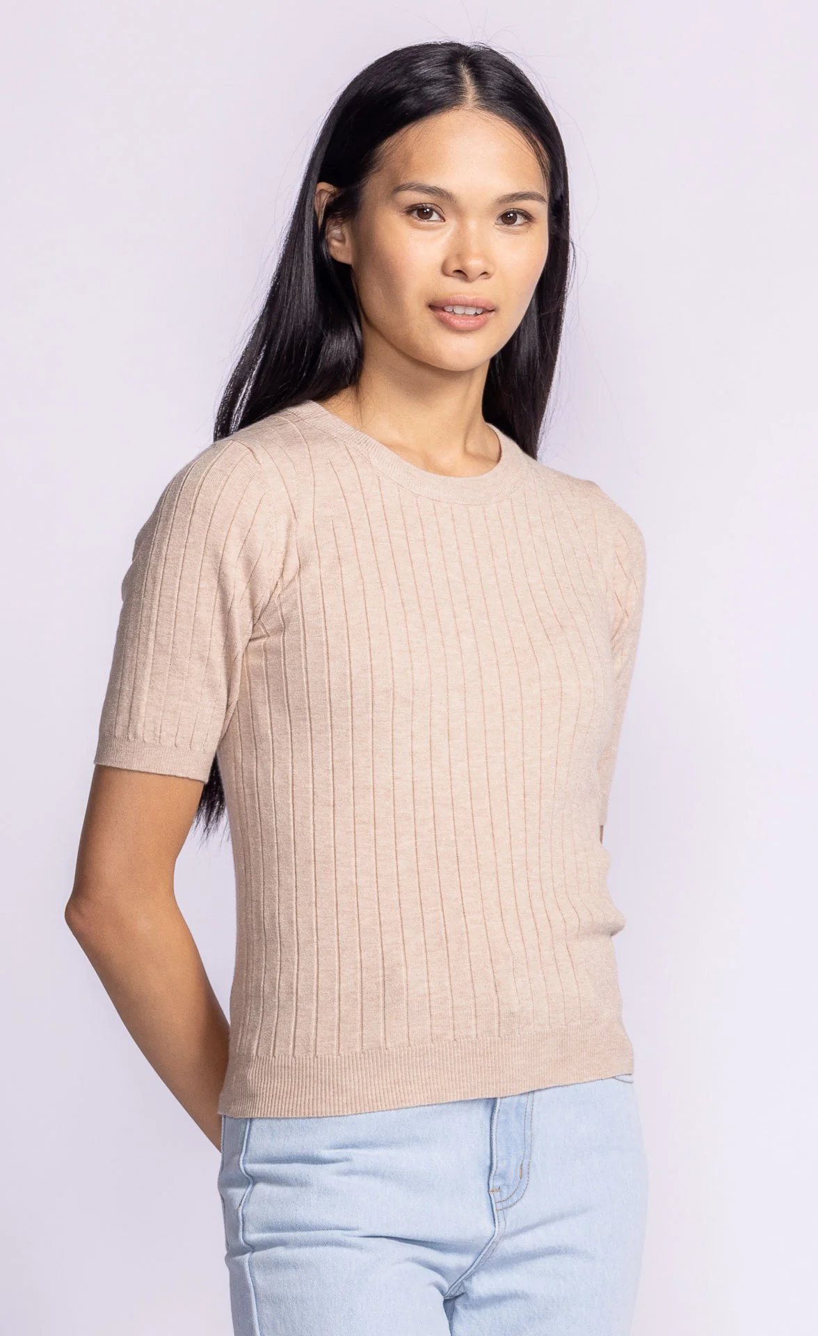 Carolyn Top Taupe - Image 2