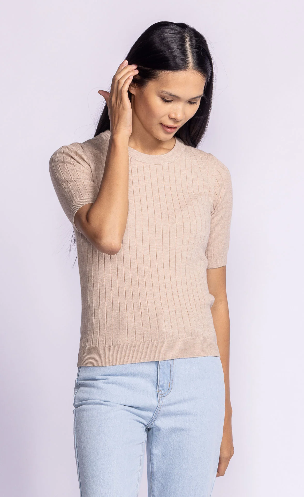 Carolyn Top Taupe - Image 3