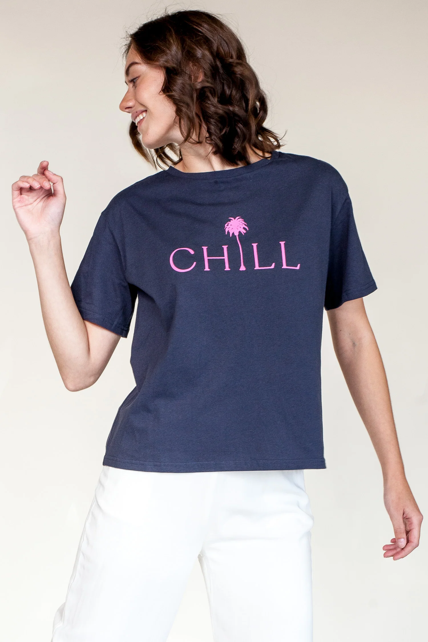 Chill T Shirt in Navy - Image 4