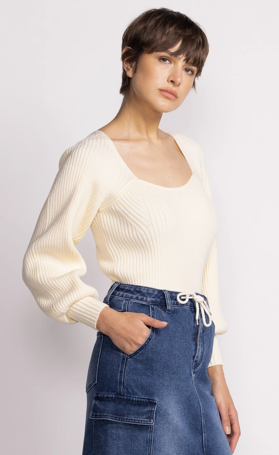 Elodie Sweater - White - Image 4