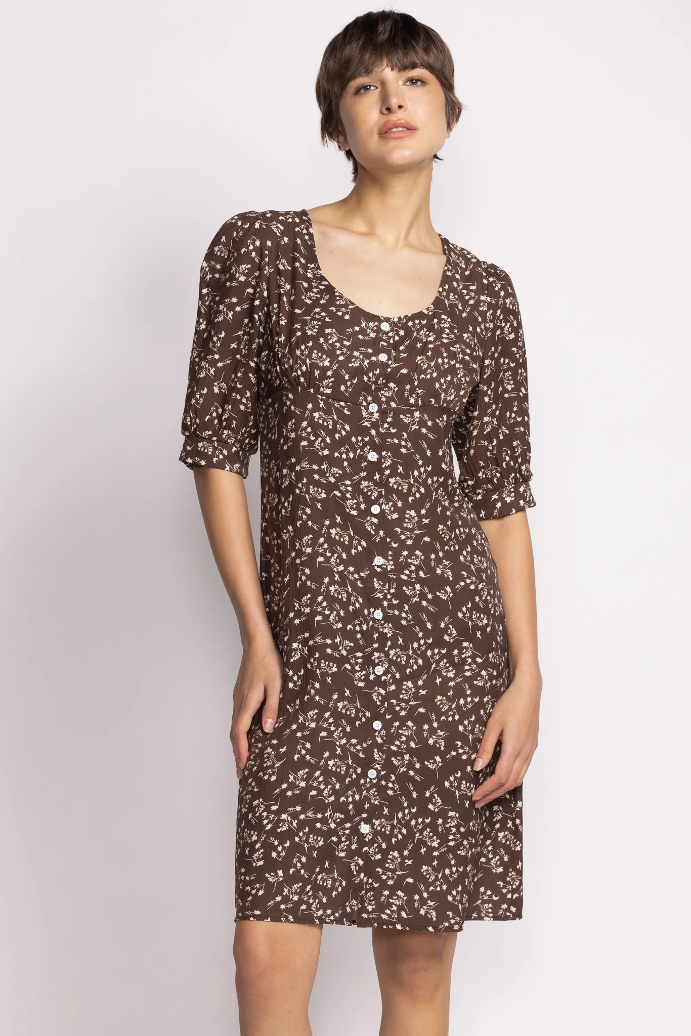 Kinsley Dress - Brown - Image 13