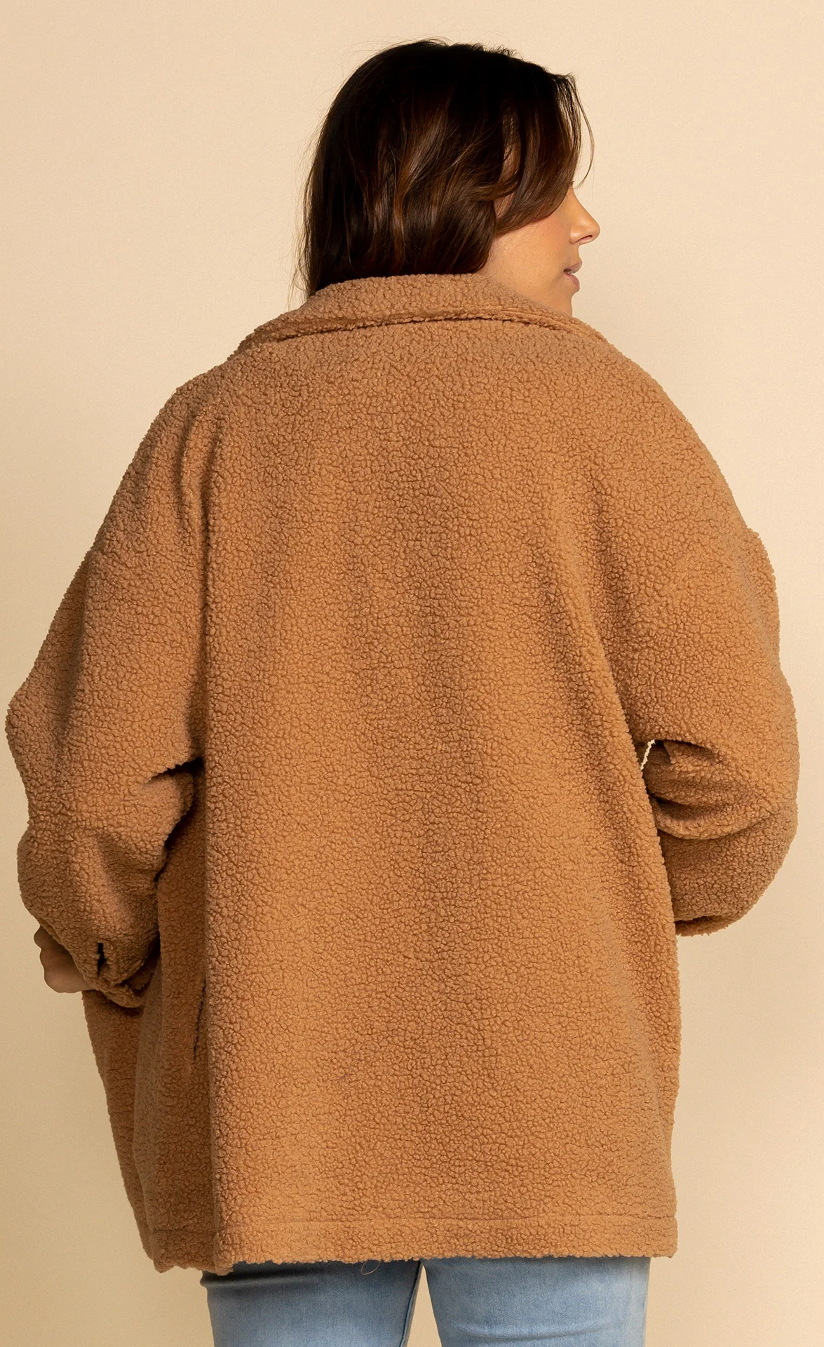 Narla Teddy Coat Camel - Image 2