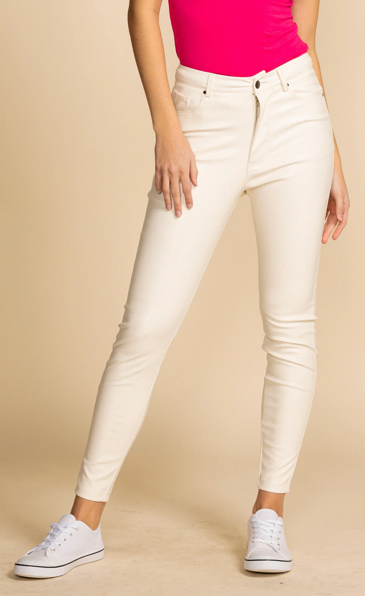 Night Walk Leather Pants White - Image 4