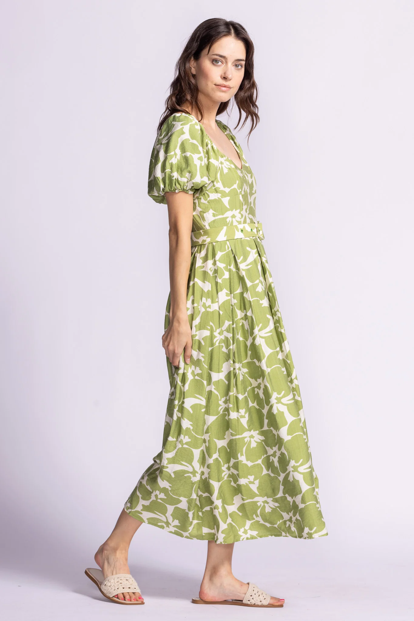 Rachel Dress Green Floral - Image 4