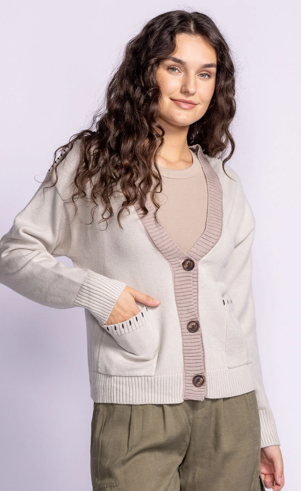 Trisha Sweater - Beige - Image 3